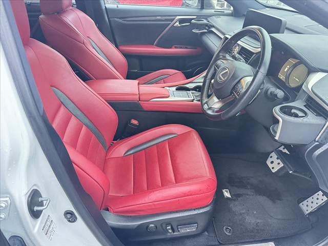 RX RX450h Fスポーツ 禁煙車 ムーンルーフ マクレビ パノラマM 赤革シート FRシートヒーター FシートクーラーPシート 3眼LED FRドラレコ ETC スマートキー Pバックドア Pガラス Aクルコン 純正ナビ(16枚目)