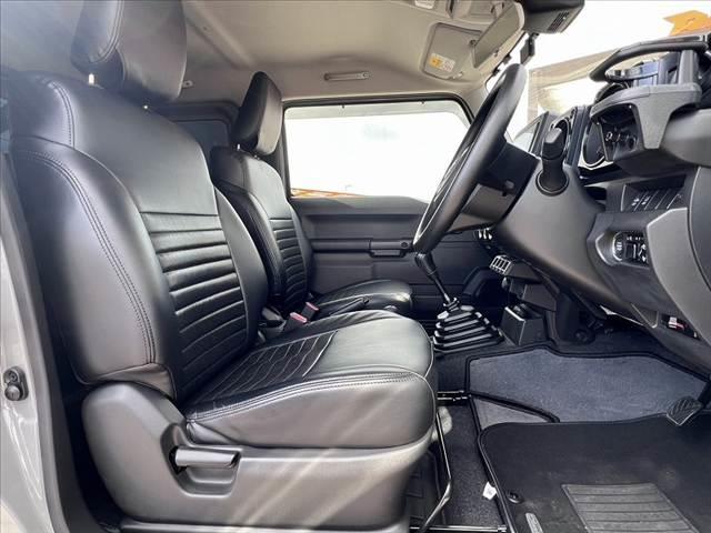 ジムニーシエラ JL 禁煙 OPグリル JC用AW セーフティサポート オートライト Aハイビーム スマートキーX2 社外SDナビ フルセグ BT DVD Fシートヒーター レザー調シートカバー ETC ドラレコ(16枚目)