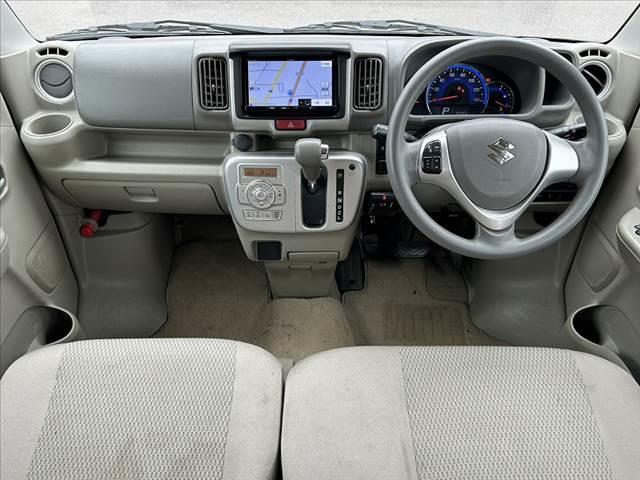 エブリイワゴン 車検整備付 RBS 電動スライド 社外SDナビ フルセグ BT Bカメラ ETC スマートキー オートHIDヘッド フォグライト 電格ミラー Pガラス 横滑り防止 AAC 社外14インチAW(2枚目)