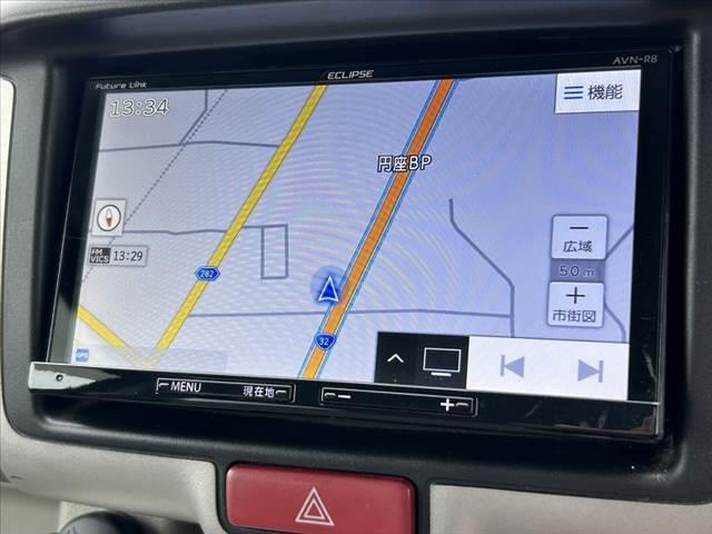 エブリイワゴン 車検整備付 RBS 電動スライド 社外SDナビ フルセグ BT Bカメラ ETC スマートキー オートHIDヘッド フォグライト 電格ミラー Pガラス 横滑り防止 AAC 社外14インチAW(3枚目)