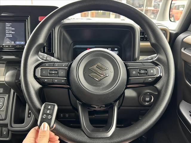 スペーシア ハイブリッドX 禁煙車 両電スラ 電子P ブレーキホールド セーフティS Aクルコン 社外ナビ BT Bカメラ スマートキー ETC ドラレコ オートLED Aハイ Fシートヒーター Pガラス Rロール(5枚目)