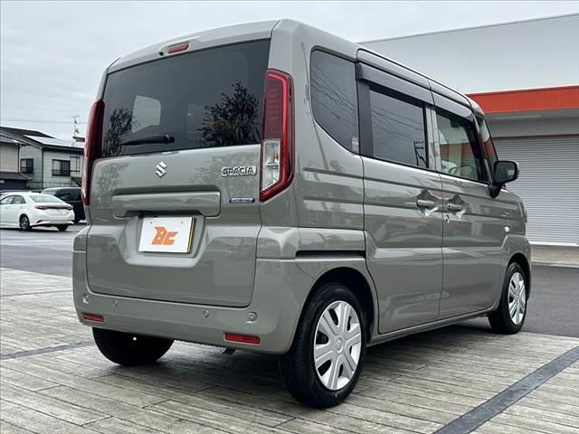 スペーシア ハイブリッドX 禁煙車 両電スラ 電子P ブレーキホールド セーフティS Aクルコン 社外ナビ BT Bカメラ スマートキー ETC ドラレコ オートLED Aハイ Fシートヒーター Pガラス Rロール(15枚目)