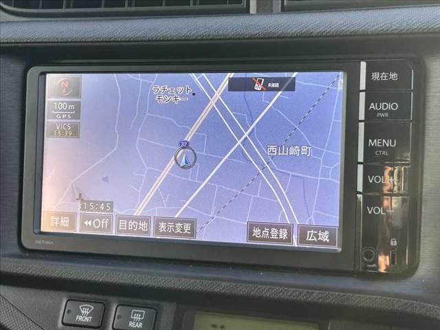 アクア Gブラックソフトレザーセレクション 後期 禁煙車 車検整備付 社外メモリナビ CD ETC エコアイドル エアコン パワステ パワーウィンドウ ヘッドライトレベライザー WSRSエアバッグ Rガラスフィルム施工 マットバイザー(3枚目)