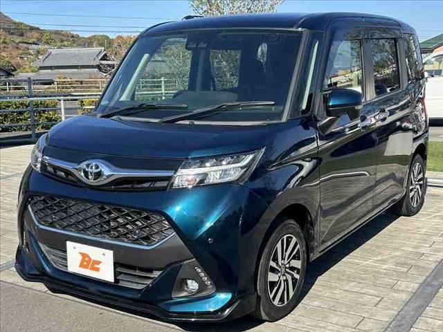 タンク カスタムG 後期 禁煙車 車検整備付 SA3 Aハイビーム コーナーセンサー 両電スラ クルコン 純正9インチナビ フルセグ BT DVD Bカメ ステリモ オートLED スマートキーX2 革巻きステア(8枚目)