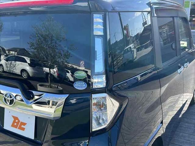 タンク カスタムG 後期 禁煙車 車検整備付 SA3 Aハイビーム コーナーセンサー 両電スラ クルコン 純正9インチナビ フルセグ BT DVD Bカメ ステリモ オートLED スマートキーX2 革巻きステア(34枚目)