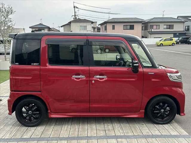 スペーシアカスタム ハイブリッドXS 禁煙車 車検整備付 両電スラ セーフティS クルコン Aハイ Pセンサー 社外8インチナビ フルセグ BT DVD ステリモ ETC FRドラレコ スマートキー ハーフレザー シートヒーター LED(11枚目)