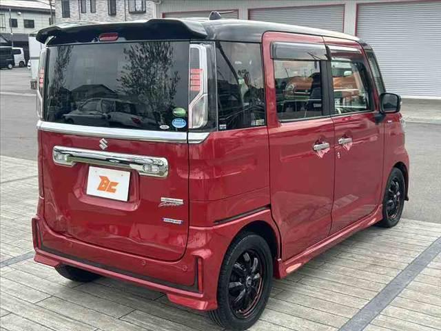 スペーシアカスタム ハイブリッドXS 禁煙車 車検整備付 両電スラ セーフティS クルコン Aハイ Pセンサー 社外8インチナビ フルセグ BT DVD ステリモ ETC FRドラレコ スマートキー ハーフレザー シートヒーター LED(12枚目)