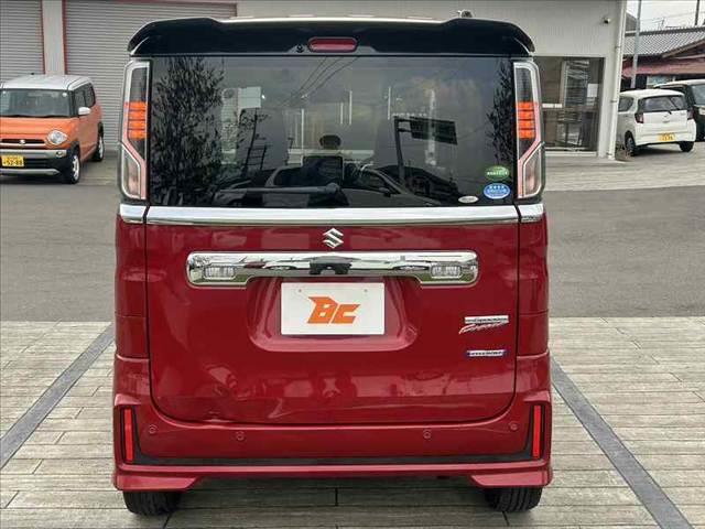 スペーシアカスタム ハイブリッドXS 禁煙車 車検整備付 両電スラ セーフティS クルコン Aハイ Pセンサー 社外8インチナビ フルセグ BT DVD ステリモ ETC FRドラレコ スマートキー ハーフレザー シートヒーター LED(13枚目)