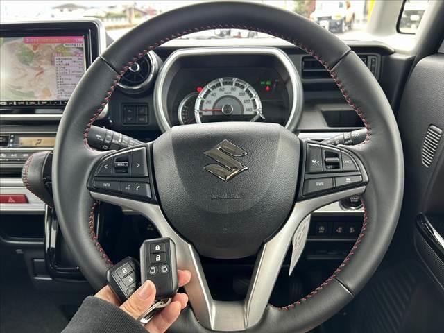 スペーシアカスタム ハイブリッドXS 中期 禁煙車 車検整備付 セーフティS 両電スラ 全方位カメラ 純正8インチナビ フルセグ BT DVD ステリモ ETC ドラレコ スマートキーX2 オートLED クルコン ハーフレザー(6枚目)