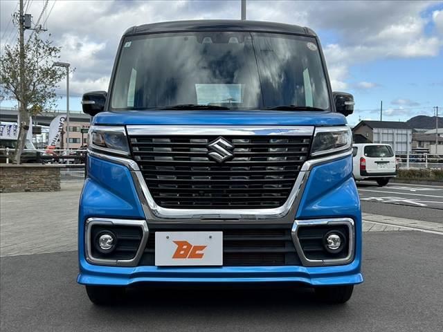 スペーシアカスタム ハイブリッドXS 中期 禁煙車 車検整備付 セーフティS 両電スラ 全方位カメラ 純正8インチナビ フルセグ BT DVD ステリモ ETC ドラレコ スマートキーX2 オートLED クルコン ハーフレザー(9枚目)