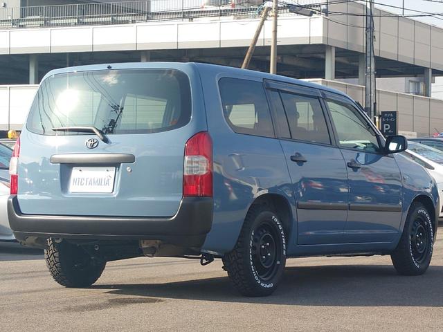 プロボックス GL スモーキーブルー全塗装 オリジナルカスタム ルーフキャリア 新品オープンカントリー ラプター塗装 社外ナビワンセグ 全席パワーウィンド サイドモール キーレスキー(45枚目)