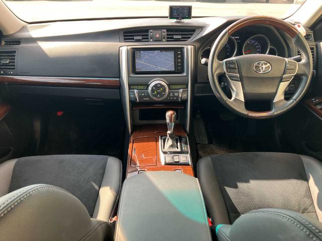 マークＸ プレミアム　ＨＫＳ車高調／モデリスタエアロ／ハーフレザーシート／純正ＳＤナビ／ＤＶＤ・ＣＤ再生／フルセグＴＶ／ＢＴオーディオ／バックカメラ／ＥＴＣ／ＨＩＤヘッドライト／社外１９インチＡＷ／前席シートシーター（2枚目）