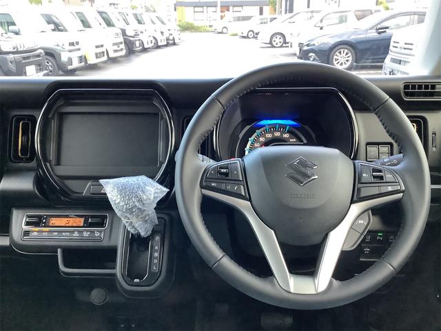 ハスラー ハイブリッドＸ　クリアランスソナー　オートクルーズコントロール　レーンアシスト　衝突被害軽減システム　オートライト　スマートキー　アイドリングストップ　電動格納ミラー　シートヒーター　ＣＶＴ　ＥＳＣ　アルミホイール（5枚目）