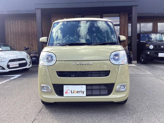 ムーヴキャンバス セオリーG バックカメラ 両側電動スライドドア クリアランスソナー 衝突被害軽減システム オートライト スマートキー アイドリングストップ 電動格納ミラー シートヒーター ベンチシート CVT ABS ESC(2枚目)