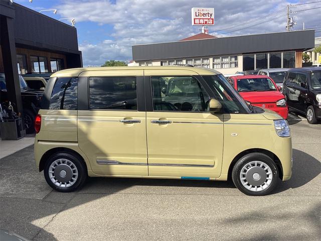 ムーヴキャンバス セオリーG バックカメラ 両側電動スライドドア クリアランスソナー 衝突被害軽減システム オートライト スマートキー アイドリングストップ 電動格納ミラー シートヒーター ベンチシート CVT ABS ESC(4枚目)