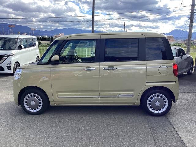 ムーヴキャンバス セオリーG バックカメラ 両側電動スライドドア クリアランスソナー 衝突被害軽減システム オートライト スマートキー アイドリングストップ 電動格納ミラー シートヒーター ベンチシート CVT ABS ESC(8枚目)