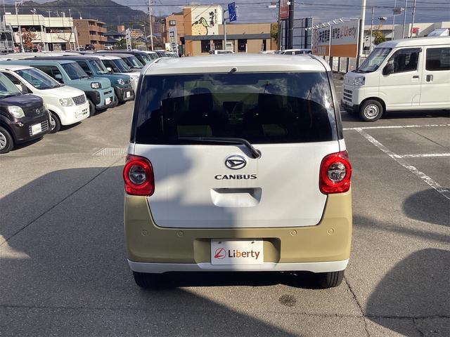 ムーヴキャンバス ストライプスＧ　バックカメラ　両側電動スライドドア　クリアランスソナー　衝突被害軽減システム　オートライト　スマートキー　アイドリングストップ　電動格納ミラー　シートヒーター　ＣＶＴ　盗難防止システム　ＡＢＳ　ＥＳＣ（19枚目）