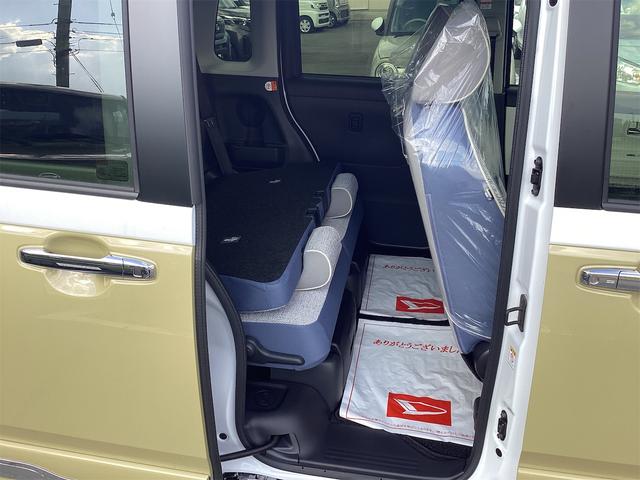 ムーヴキャンバス ストライプスＧ　バックカメラ　両側電動スライドドア　クリアランスソナー　衝突被害軽減システム　オートライト　スマートキー　アイドリングストップ　電動格納ミラー　シートヒーター　ＣＶＴ　盗難防止システム　ＡＢＳ　ＥＳＣ（40枚目）