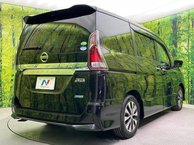 ハイウェイスター Vセレクション 両側電動ドア 後席モニター 純正9型ナビ 全周囲カメラ エマージェンシーブレーキ Bluetooth LEDヘッド クルコン ドラレコ ETC リアオートエアコン スマートキー 革巻きステアリング(18枚目)