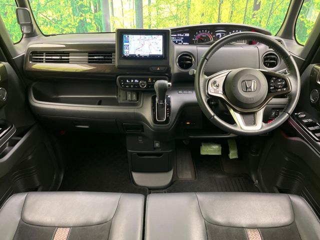 N-BOXカスタム G・Lターボホンダセンシング ターボ 両側電動ドア SDナビ バックカメラ 衝突被害軽減システム レーダークルーズ 禁煙車 ハーフレザーシート ドラレコ コーナーセンサー  LEDヘッド ビルトインETC オートハイビーム(2枚目)