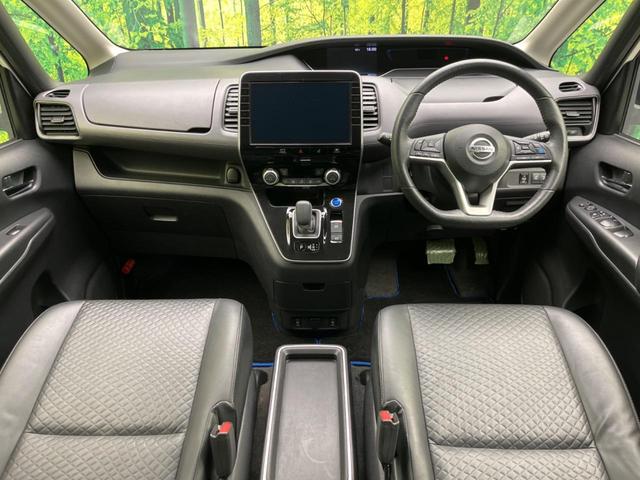 セレナ ｅ－パワー　ハイウェイスターＶ　両側電動ドア　後席モニター　全周囲カメラ　衝突被害軽減システム　レーダークルーズ　禁煙車　ハーフレザーシート　ドラレコ　コーナーセンサー　スマートキー　ＬＥＤヘッド　ビルトインＥＴＣ（2枚目）