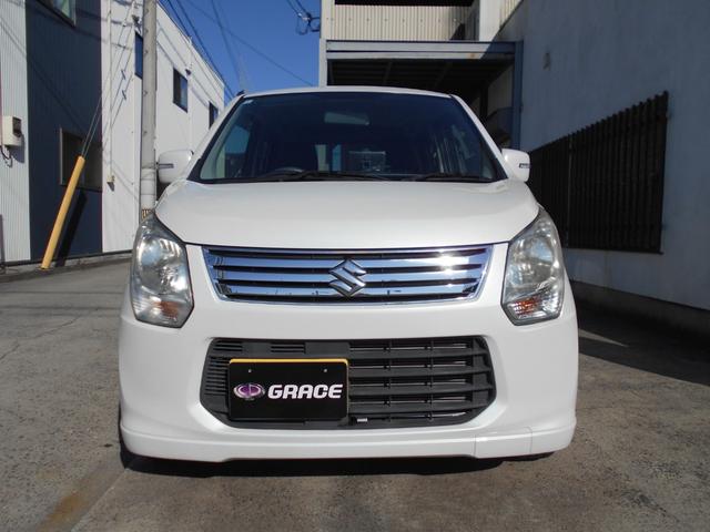 ワゴンR FXリミテッド ポータブルナビ 社外CDコンポ スマートキー オートエアコン ベンチシート 純正14インチアルミ プッシュスタート タイミングチェーン ユーザー買取車両(2枚目)