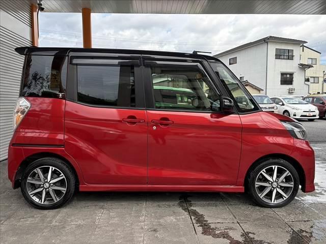 デイズルークス ハイウェイスター Gターボ 車検整備付 禁煙 後期 ツートン フルセグナビ アラビュー エマブレ 両電スラ ETC BT DVD クルコン LED フォグ Aライト Aハイビーム インテリキー Pスタ 革調シートカバー リフター(12枚目)