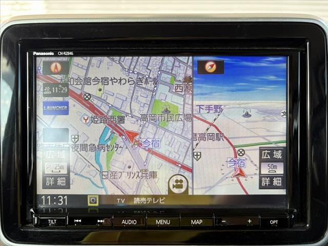 スペーシアカスタム ハイブリッドXS 車検整備付 禁煙 ナビ 地デジ 全方位 セーフティサポート 両電スラ LEDヘッドライト オートライト Pスタート スマートキー×2 Aストップ 障害物センサー 衝突防止 横滑り防止 車線逸脱(3枚目)