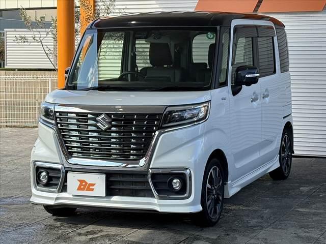 スペーシアカスタム ハイブリッドXS 車検整備付 禁煙 ナビ 地デジ 全方位 セーフティサポート 両電スラ LEDヘッドライト オートライト Pスタート スマートキー×2 Aストップ 障害物センサー 衝突防止 横滑り防止 車線逸脱(8枚目)