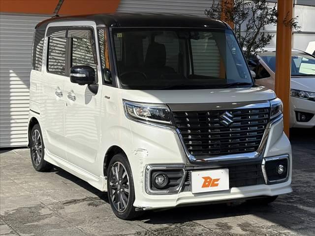 スペーシアカスタム ハイブリッドXS 車検整備付 禁煙 ナビ 地デジ 全方位 セーフティサポート 両電スラ LEDヘッドライト オートライト Pスタート スマートキー×2 Aストップ 障害物センサー 衝突防止 横滑り防止 車線逸脱(10枚目)