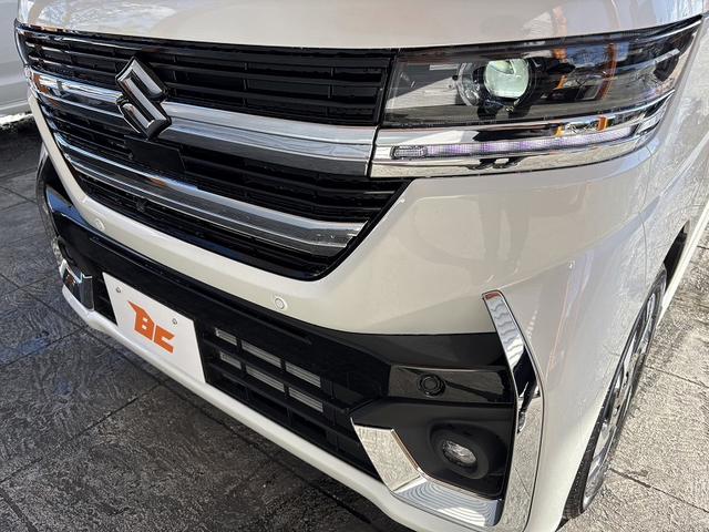 スペーシアカスタム ハイブリッドＸＳターボ　禁煙　９型ナビ　全方位　フルセグ　ツートン　ＢＴ　両電スラ　クルコン　ステリモ　ＨＵＤ　パドルシフト　Ａライト　ＬＥＤ　フォグ　オットマン　シートヒーター　ハーフレザー　マットバイザー　ステアヒーター（45枚目）