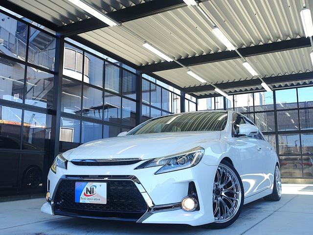 マークＸ ２５０Ｇ　新品タナベ車高調・新品１９ＡＷ・新品タイヤ・新品Ｇ’ｓバンパー・ＡＬＰＩＮＥ８インチナビ・ブルートゥース・フルセグＴＶ・バックカメラ・ビルトインＥＴＣ・パワーシート・ドアバイザー・純正アイラインヘッド（4枚目）