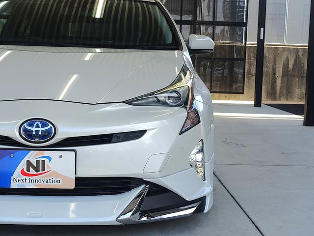 プリウス Ｓセーフティプラス　セーフティセンス・新品車高調・新品１９ＡＷ・新品タイヤ・新品シートカバー・フルエアロ・クリアランスソナー・純正ナビ・ブルートゥース・ＴＶ・バックカメラ・クルコン・オートマチックハイビーム・スペアタイヤ（38枚目）