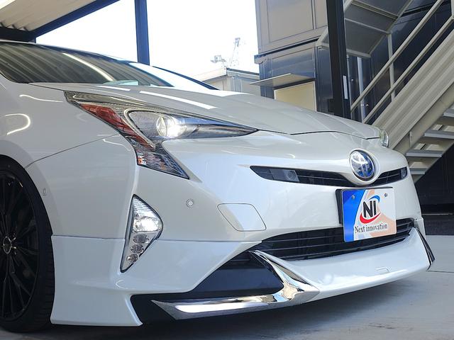 プリウス Ｓセーフティプラス　セーフティセンス・新品車高調・新品１９ＡＷ・新品タイヤ・新品シートカバー・フルエアロ・クリアランスソナー・純正ナビ・ブルートゥース・ＴＶ・バックカメラ・クルコン・オートマチックハイビーム・スペアタイヤ（52枚目）