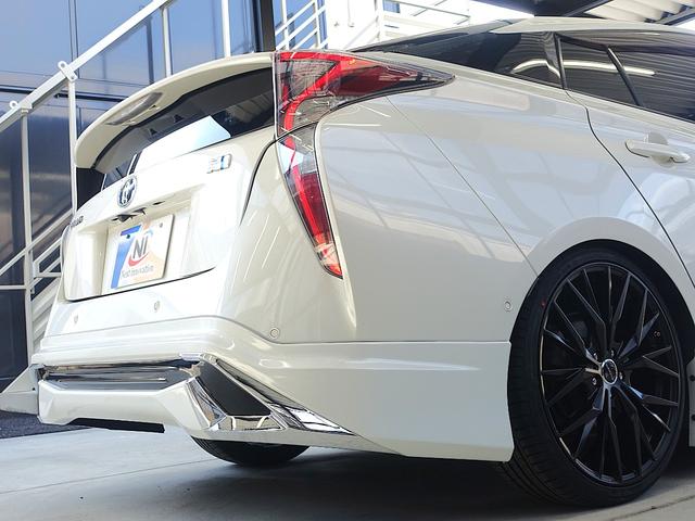 プリウス Ｓセーフティプラス　セーフティセンス・新品車高調・新品１９ＡＷ・新品タイヤ・新品シートカバー・フルエアロ・クリアランスソナー・純正ナビ・ブルートゥース・ＴＶ・バックカメラ・クルコン・オートマチックハイビーム・スペアタイヤ（54枚目）