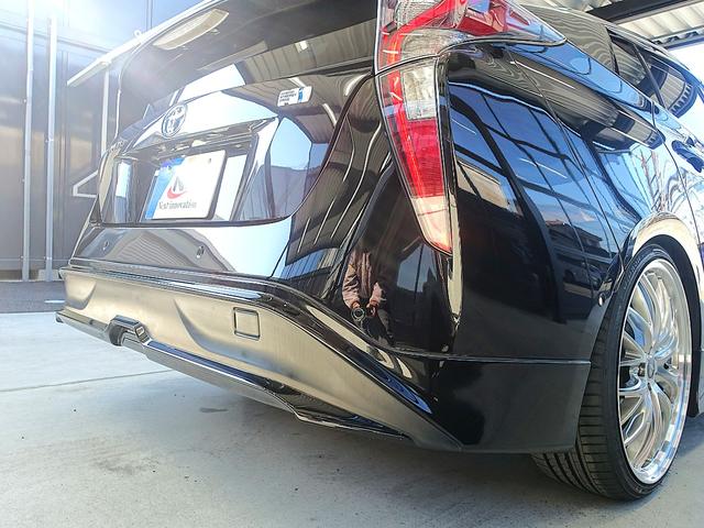 プリウス Sセーフティプラス TSS・TRDエアロVer2・新品車高調・新品19AW・新品タイヤ・新品黒革調シートカバー・クリアランスソナー・純正ナビ・ブルートゥース・TV・バックカメラ・クルコン・HUD・ドラレコ・スペアタイヤ・(55枚目)