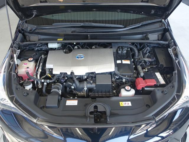 プリウス A 新品車高調・新品19AW・新品タイヤ・白革調シートカバー・フルエアロ・9型ナビ・ブルートゥース・TV・バックカメラ・ETC・コンビハンドル・クルコン・BSM・HUD・クリアランスソナー・スペアタイヤ・(77枚目)