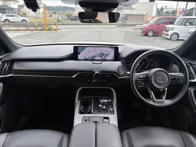 CX-60 XD-ハイブリッド エクスクルーシブスポーツ 4WD パノラマルーフ 360度カメラ マツコネ 前席Pシート シートメモリー スマートブレーキ ベンチレーション 全席シートヒーター ステアリングヒーター スペアキー ETC レーダークルコン(2枚目)