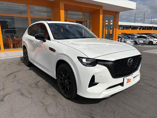 CX-60 XD-ハイブリッド エクスクルーシブスポーツ 4WD パノラマルーフ 360度カメラ マツコネ 前席Pシート シートメモリー スマートブレーキ ベンチレーション 全席シートヒーター ステアリングヒーター スペアキー ETC レーダークルコン(8枚目)