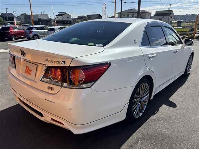 クラウンハイブリッド アスリートS 禁煙 ムーンルーフ 黒革シート シートヒーター ベンチレーション クリアランスソナー 8型フルセグナビ Bluetooth Bカメラ 社外エアロ 18インチスパッタリングAW スマートキ2個 Pスタ(15枚目)