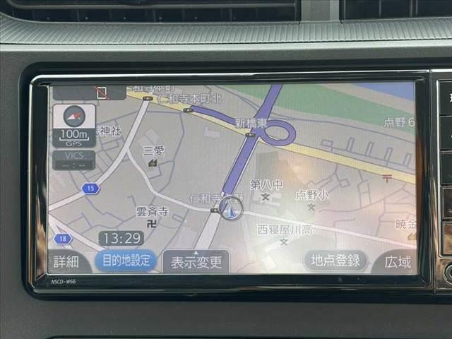 アクア Ｌ　後期　禁煙　車検整備付　セーフティセンス　ナビ　ＴＶ　バックカメラ　Ｂｌｕｅｔｏｏｔｈ　ＥＴＣ　オートハイビーム　オートエアコン　横滑り防止　キーレス　電格ミラー　チルトステアリング　バニティミラー（3枚目）