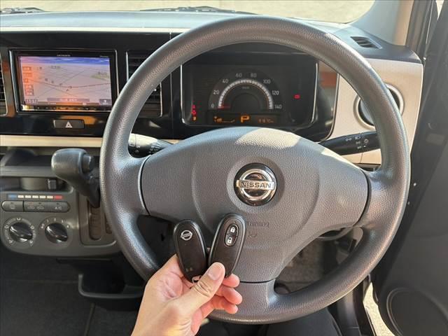 モコ S 禁煙 車検整備付 後期 ナビ 地デジ Pスタート スマートキー ETC Aストップ スペアキー レベライザー Pガラス 電格 バニティミラー アームレスト サイドバイザー SRS(7枚目)