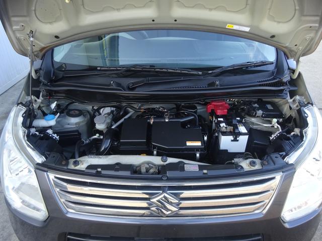 ワゴンR FXリミテッド HIDライト プッシュスタート スマートキー 14インチアルミホイール タイミングチェーン(50枚目)