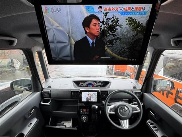 ウェイク GターボSAIII 禁煙 後期 フリップダウンモニター 純正8インチナビ スマアシ3 両電スラ Bカメラ BT コーナーセンサー Aハイビーム ETC DVD再生 HDMI ドラレコ LEDヘッド 純正14インチAW(2枚目)