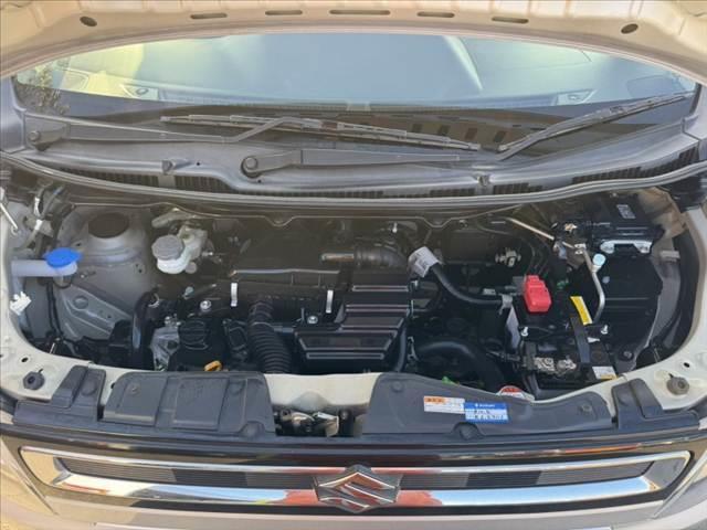 ワゴンR FA 禁煙 F5MT 純オーディオ リモコンキー Sアラーム 電格ミラー バニティミラー レベライザー 12Vソケット マット/バイザー Rワイパー ファブリックシート 横滑り防止 社外14インチAW(48枚目)