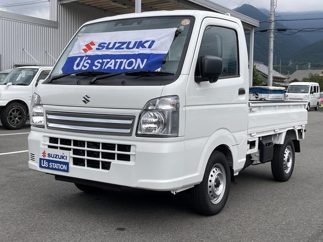 キャリイトラック KC AC・PS付 農繁 7型 趣味に農作業に、切替4WD♪ パートタイム4WD 農繁仕様 アオリ部と鳥居部の各フチにカバー付 荷台照明 FM・AMラジオ オートライト スズキセーフティーサポート ワンオーナ 衝突被害軽減S アイドリングストップ 横滑り防止機能(3枚目)