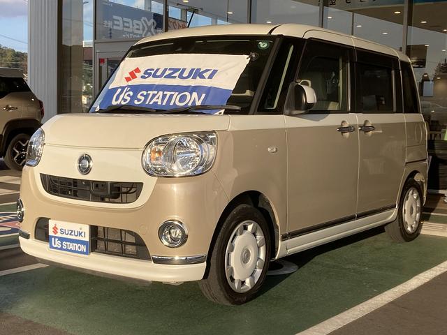 ムーヴキャンバス Ｘ－Ｌｔｄ　メイクアップ　ＳＡ２　大型ナビにカメラ♪　２ＷＤ　萌え度高め、かわいい内外装♪　後退時も安心、全方位モニタ付大型ナビ　ＥＴＣ　後席両側電動スライドドア　衝突軽減ブレーキ　オートライト　Ｂｌｕｅｔｏｏｔｈ　プッシュスタート　オートＡＣ　アイドリングＳ（3枚目）