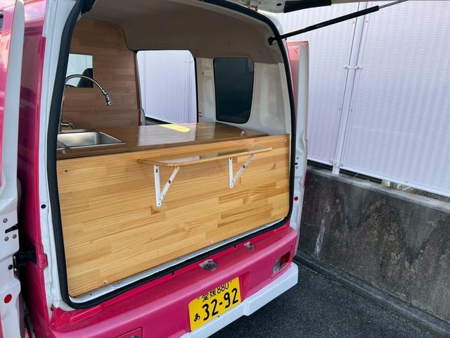 スクラム 8ナンバー 加工車 キッチンカー 軽自動車 フレンチバス仕様 2人乗り 事故歴無し! ETC レトロバス(5枚目)