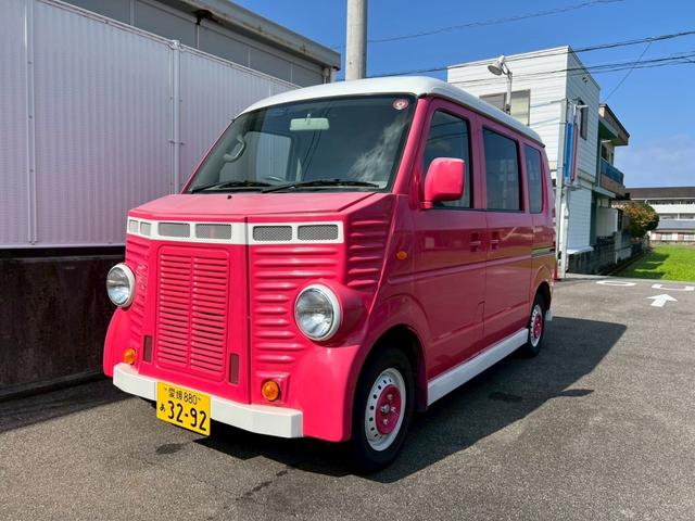 スクラム 8ナンバー 加工車 キッチンカー 軽自動車 フレンチバス仕様 2人乗り 事故歴無し! ETC レトロバス(6枚目)
