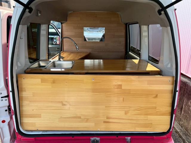 スクラム 8ナンバー 加工車 キッチンカー 軽自動車 フレンチバス仕様 2人乗り 事故歴無し! ETC レトロバス(18枚目)